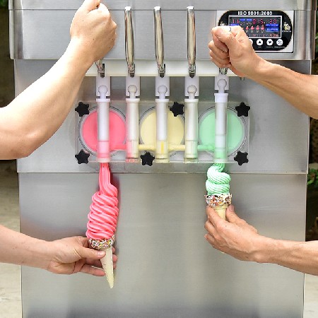 ICM-390T 5 Nozzles Tabletop Soft Ice Cream Machine/frozen yogurt ice cream machine