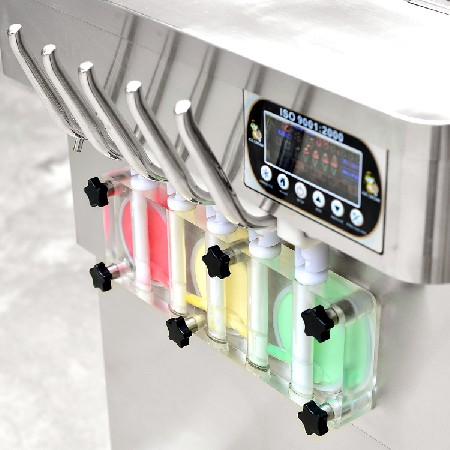 ICM-390T 5 Nozzles Tabletop Soft Ice Cream Machine/frozen yogurt ice cream machine