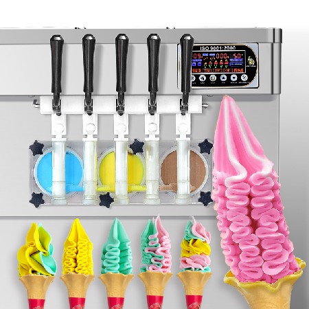 ICM-390 Five flavors Soft ice cream machine