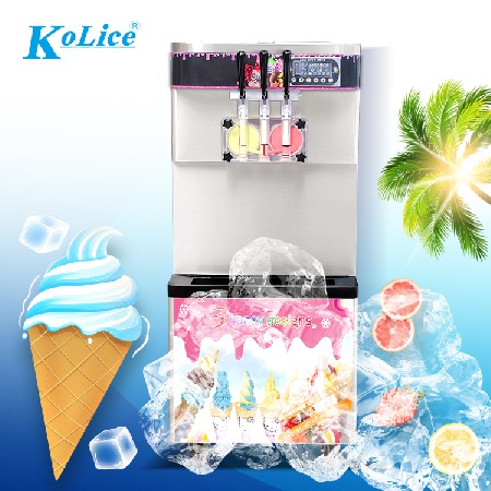 ICM-370 floor 3 flavors soft ice cream machine