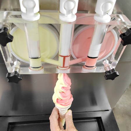 ICM-370 floor 3 flavors soft ice cream machine
